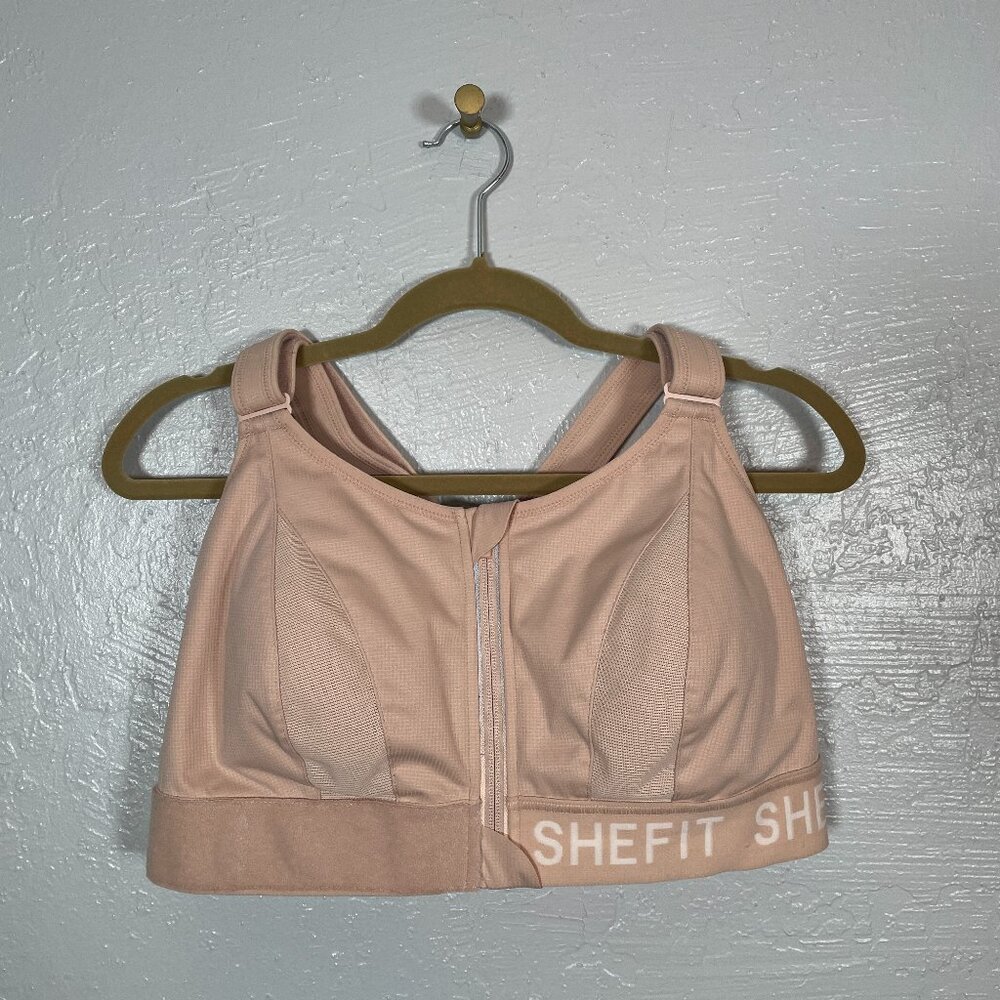 Shefit Women Plus Size 3Luxe 3XL Beige Ultimate Sports Bra High Impact Athletic